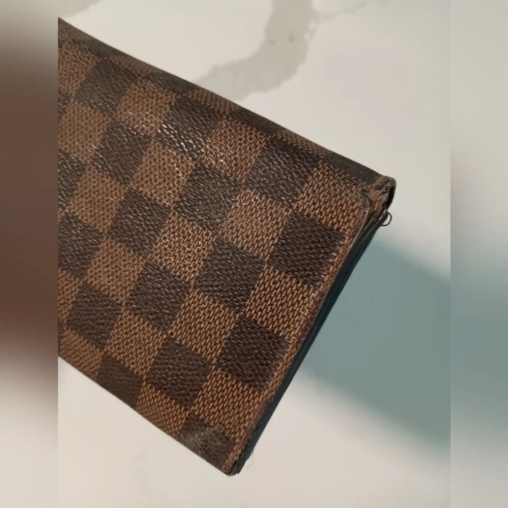 Authentic Louis Vuitton Damier Ebene Josephine Long Bifold Wallet